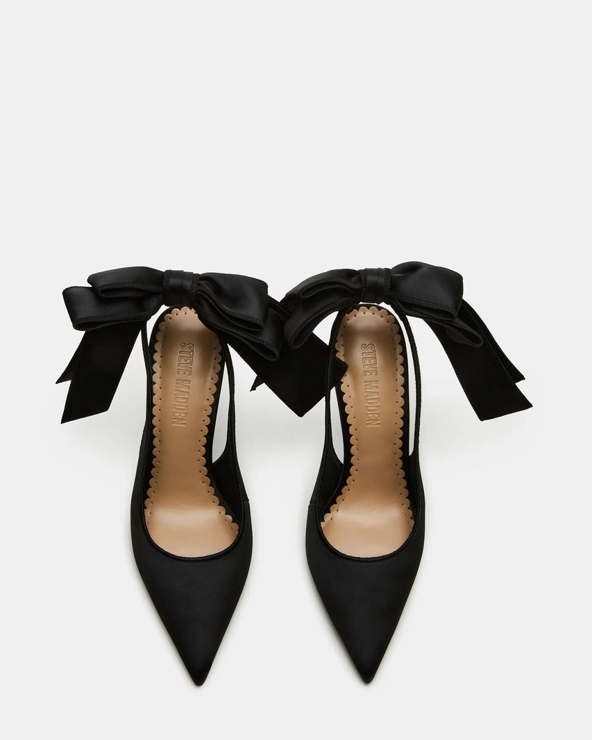 TEACUP BLACK SATIN - Women's Shoes - Steve Madden Canada
