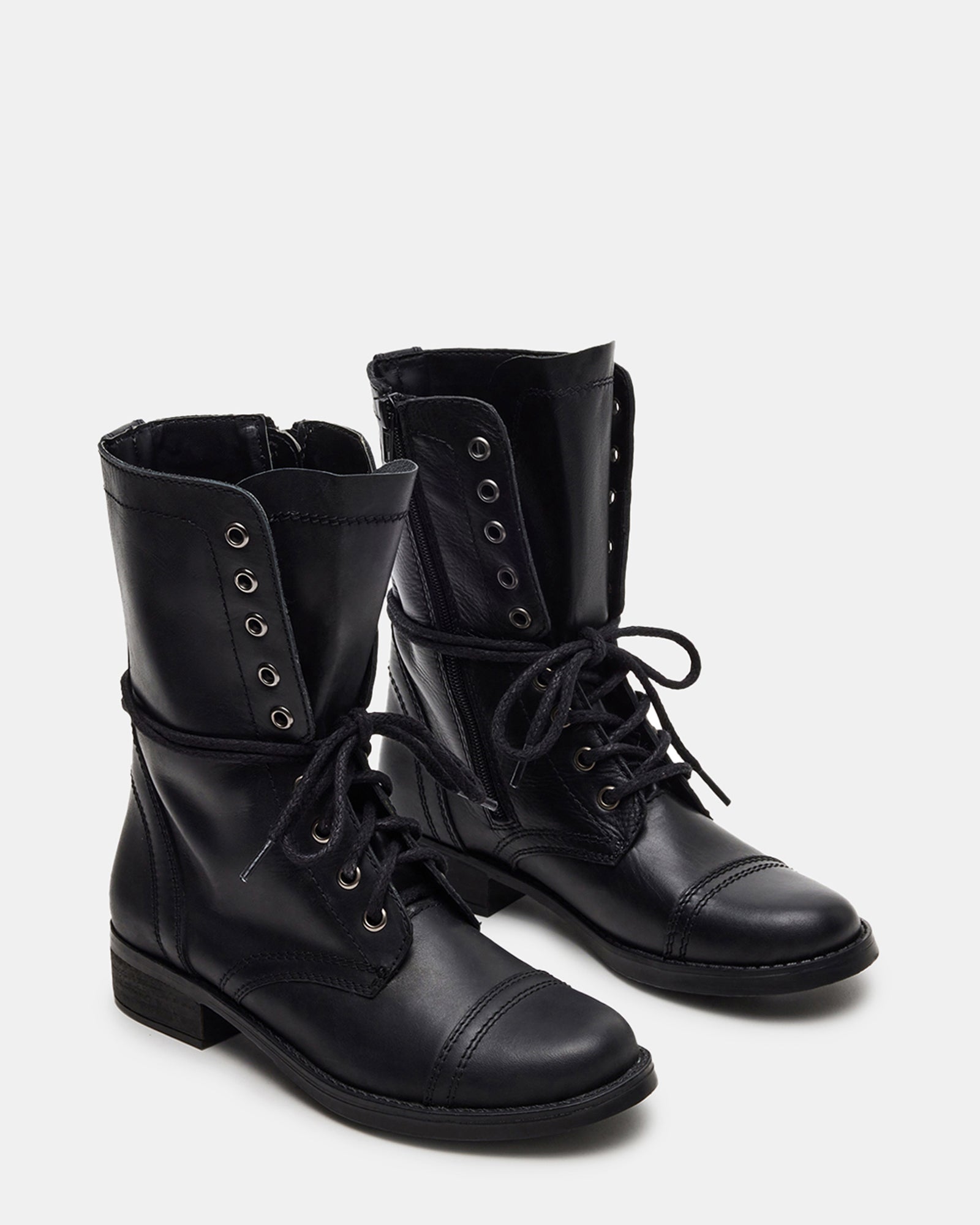 TROOPA3.0 BLACK LEATHER - Women's Shoes - Steve Madden Canada