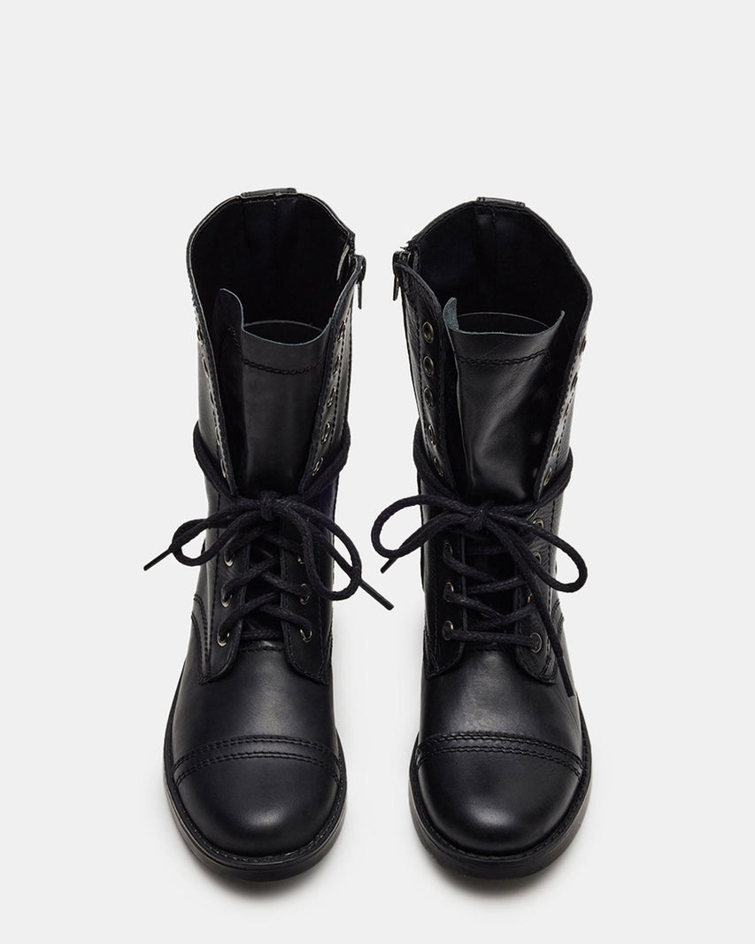 TROOPA3.0 BLACK LEATHER - Women's Shoes - Steve Madden Canada