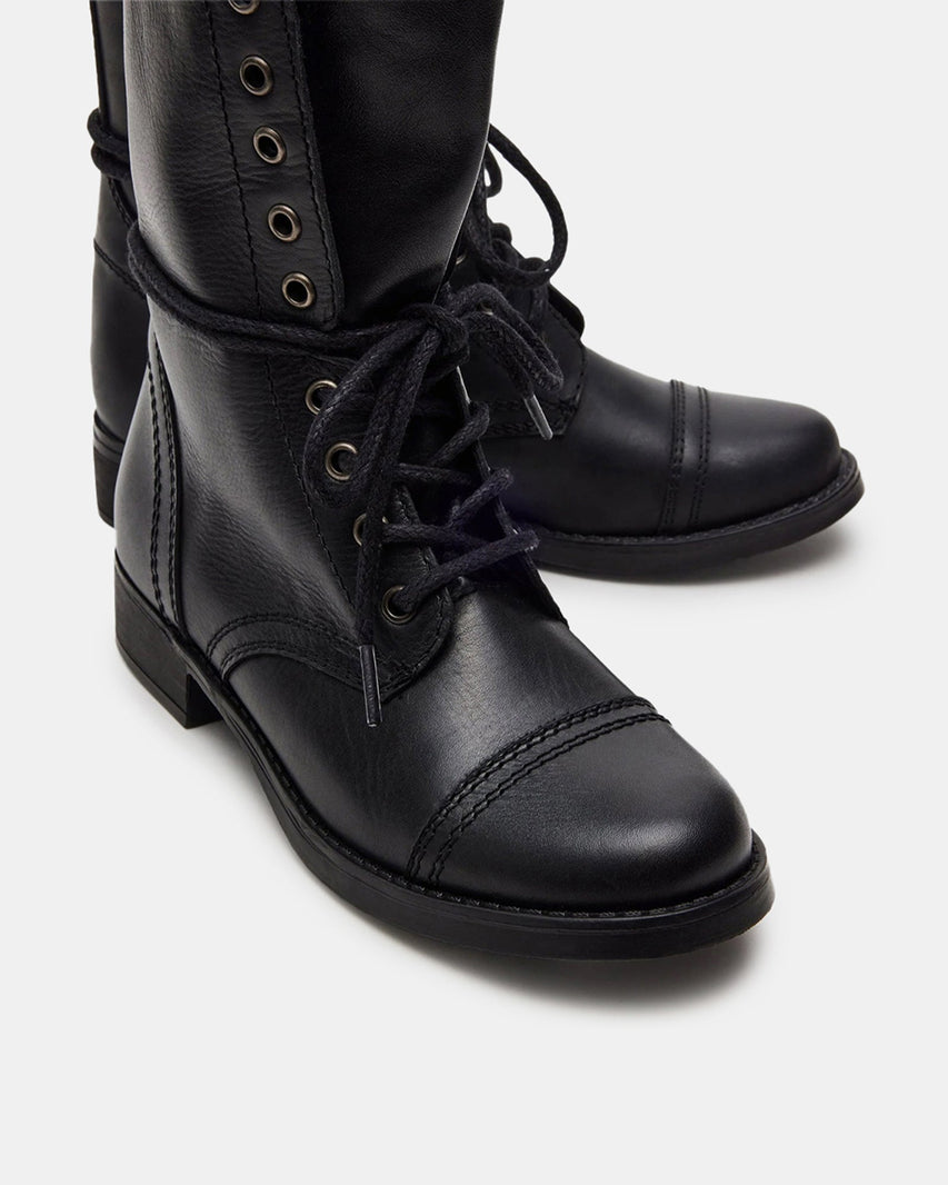 TROOPA3.0 BLACK LEATHER - Women's Shoes - Steve Madden Canada