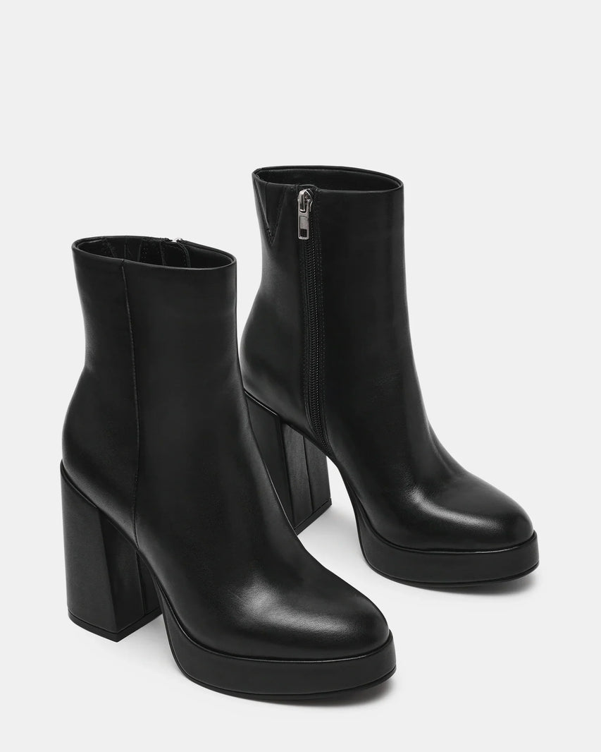TYRA BLACK LEATHER - Women's Shoes - Steve Madden Canada