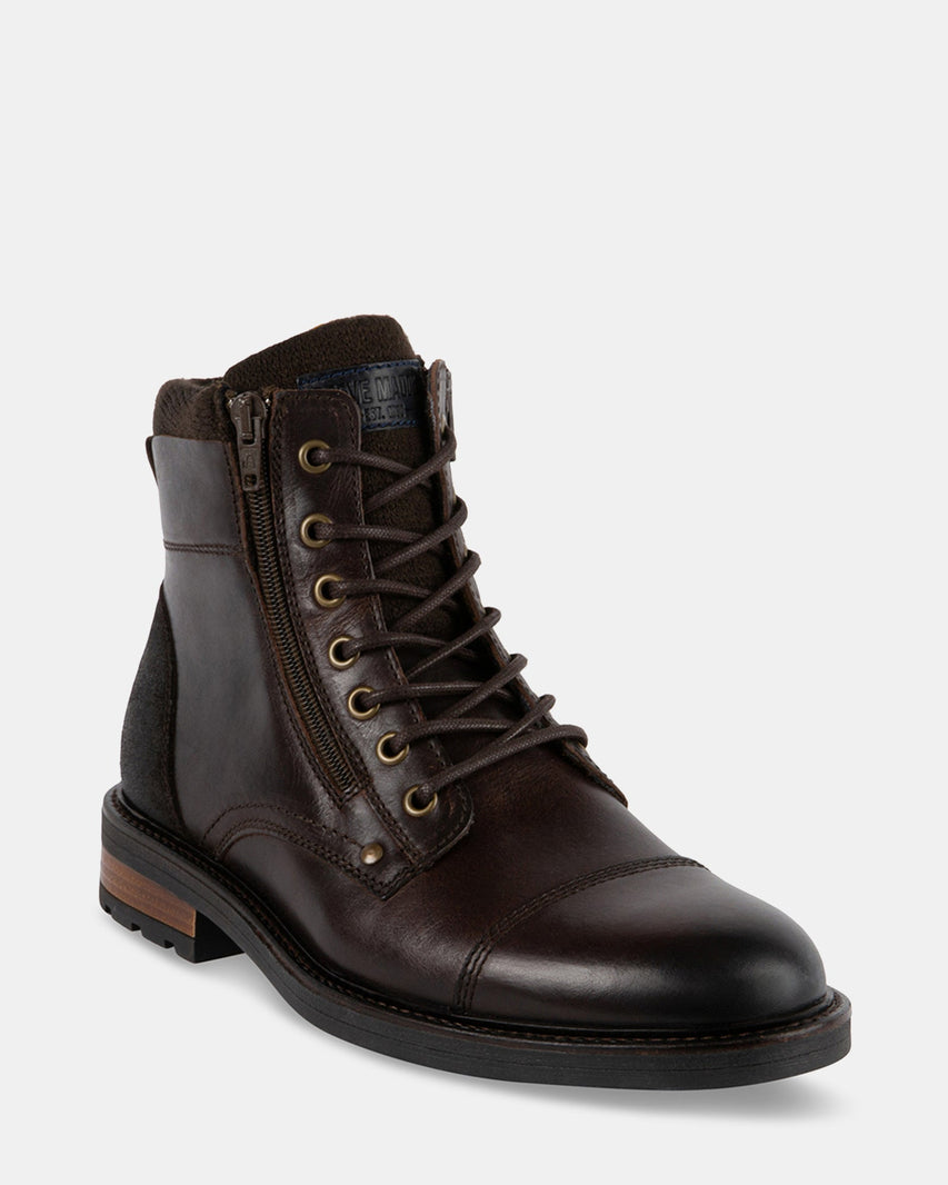 USKO BROWN LEATHER - Men's Shoes - Steve Madden Canada