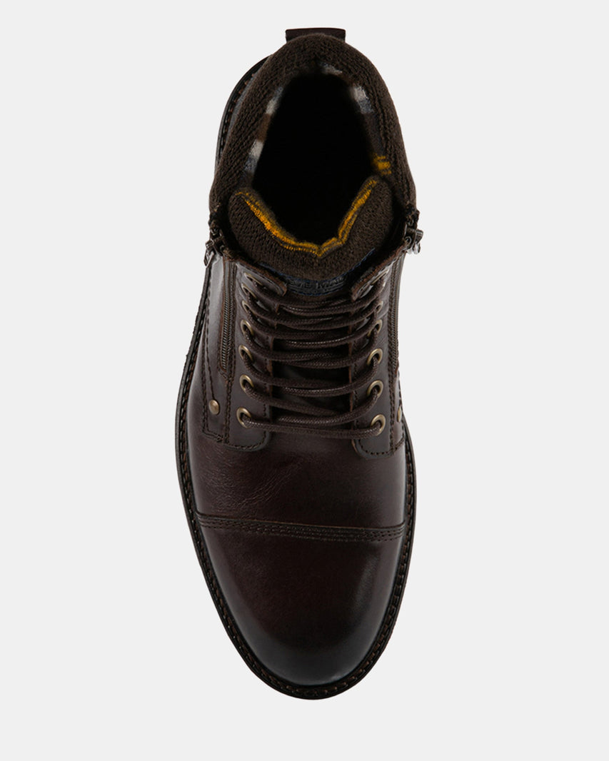USKO BROWN LEATHER - Men's Shoes - Steve Madden Canada