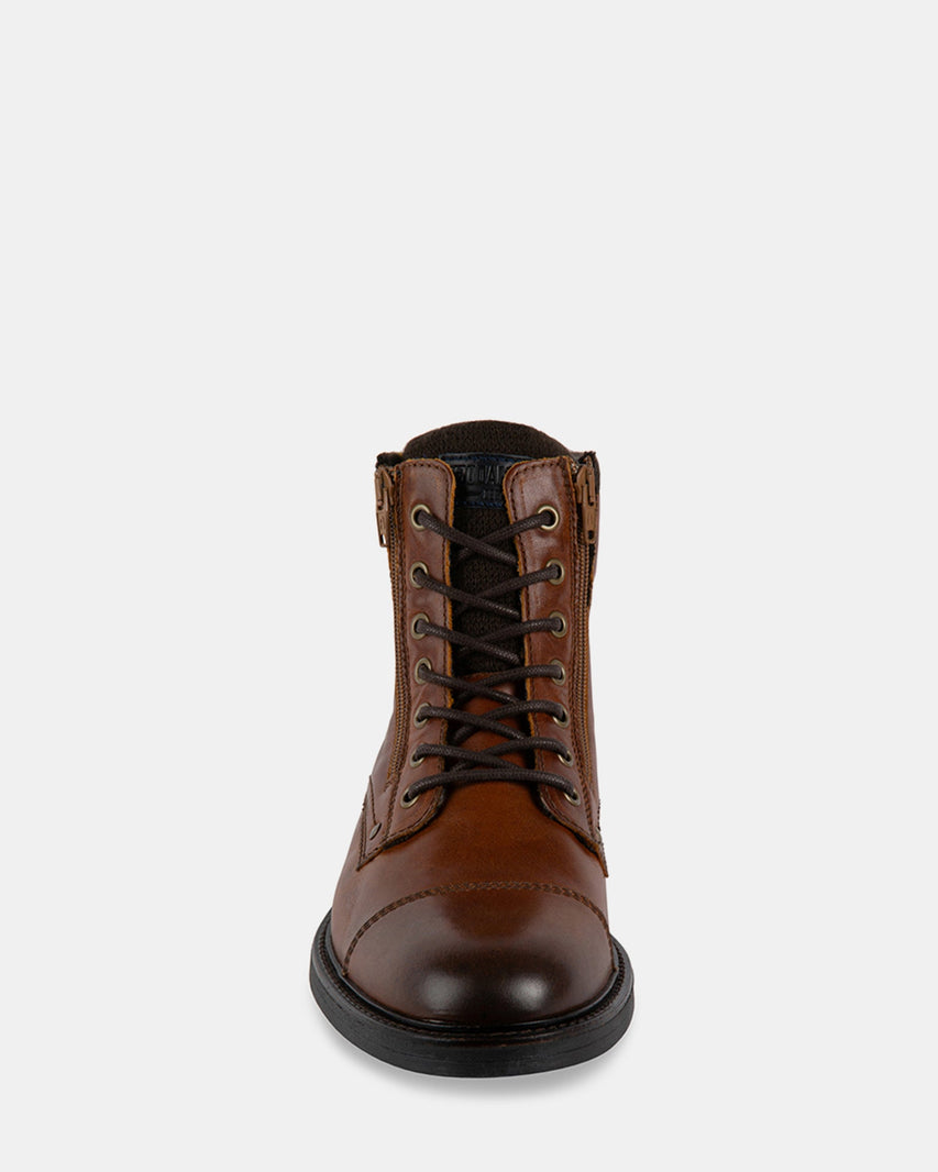USKO COGNAC LEATHER - Men's Shoes - Steve Madden Canada