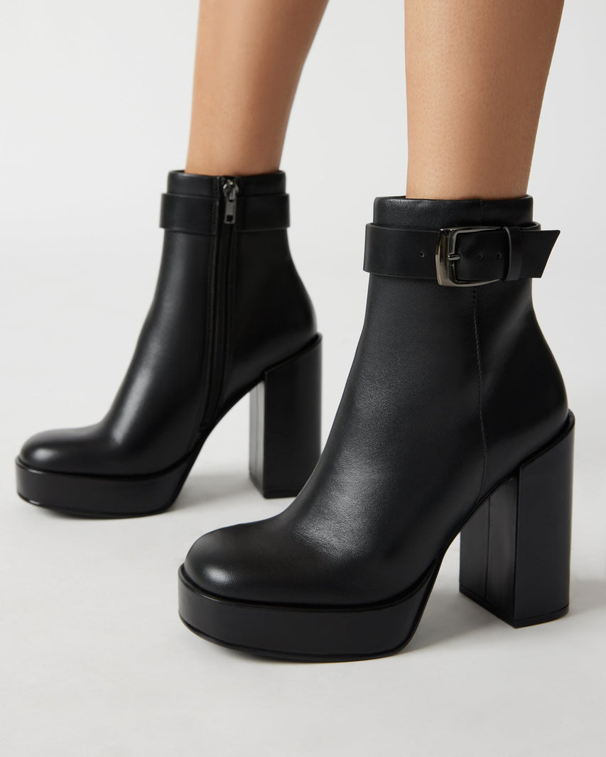 ZIVA BLACK LEATHER - Women's Shoes - Steve Madden Canada
