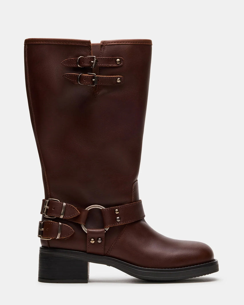 ASTOR-W WIDE CALF BROWN LEATHER - Women's Shoes - Steve Madden Canada