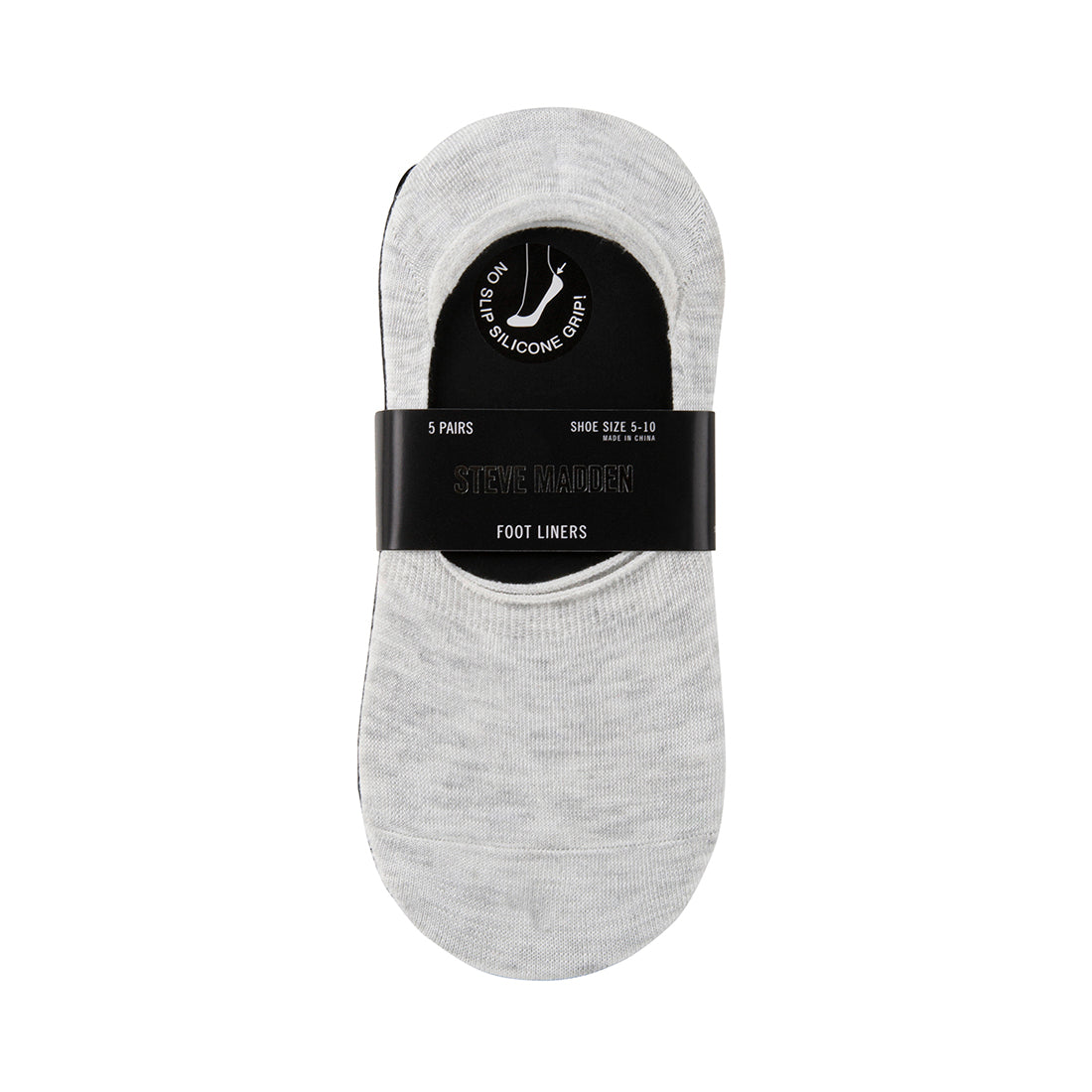 5PK WOMEN'S GREY MULTI FOOT LINERS - Accessories - Steve Madden Canada
