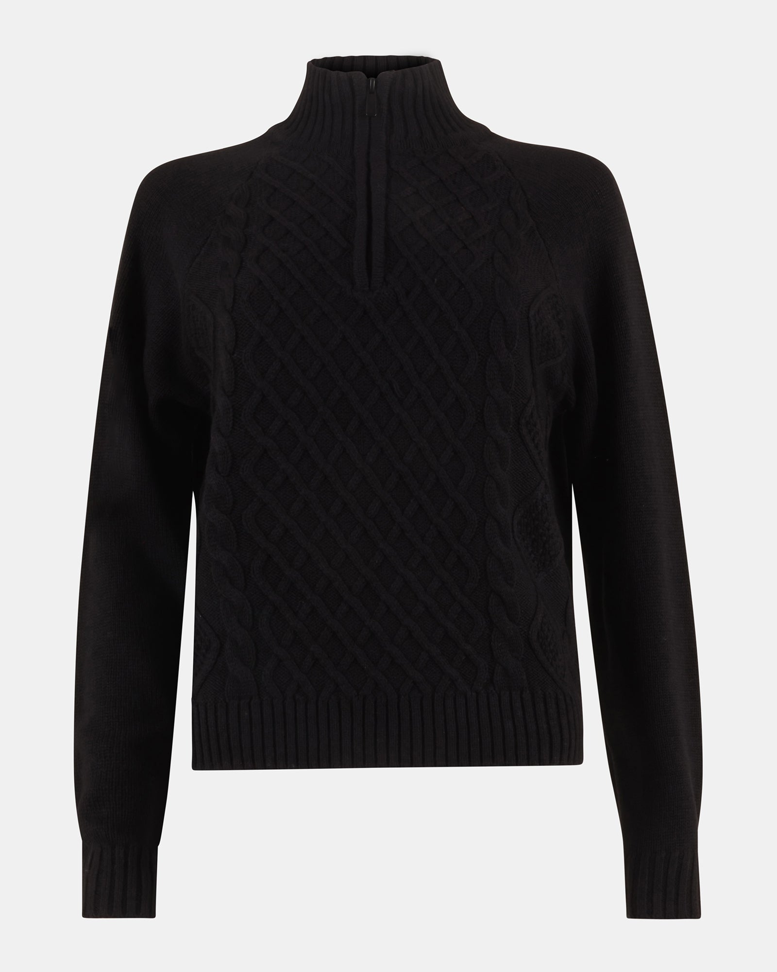 ALLY QUARTER ZIP SWEATER BLACK - Clothing - Steve Madden Canada
