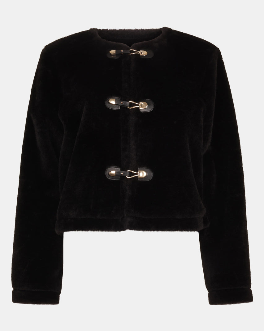 ANNEMARIE JACKET BLACK - Clothing - Steve Madden Canada