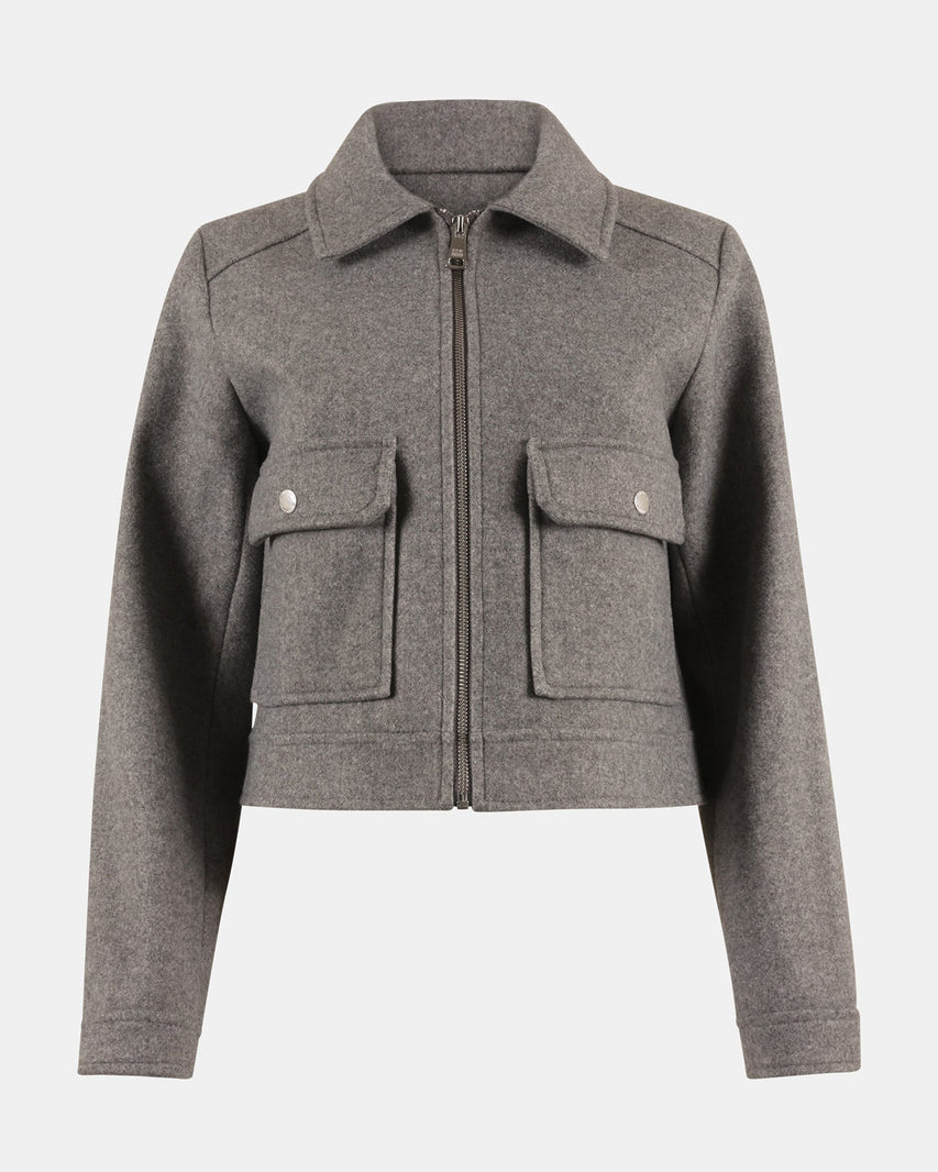 ANTHONY JACKET GREY - Clothing - Steve Madden Canada