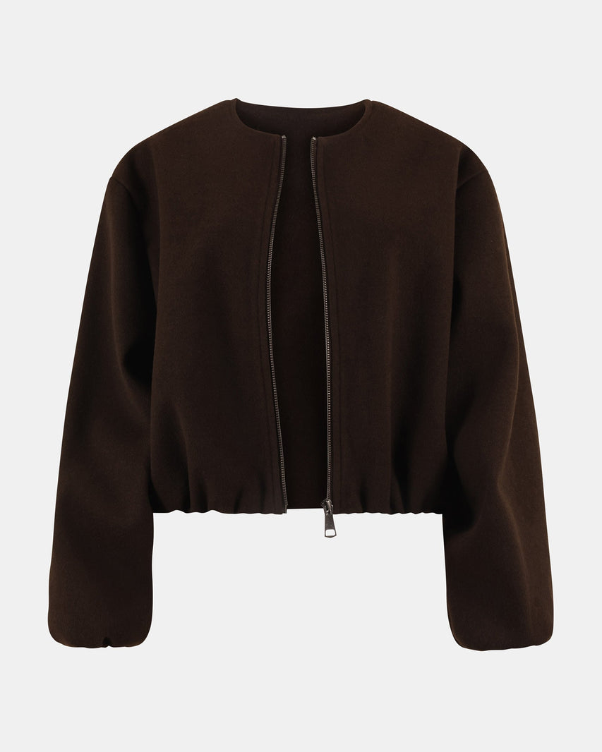 LISA BOMBER BROWN - Clothing - Steve Madden Canada