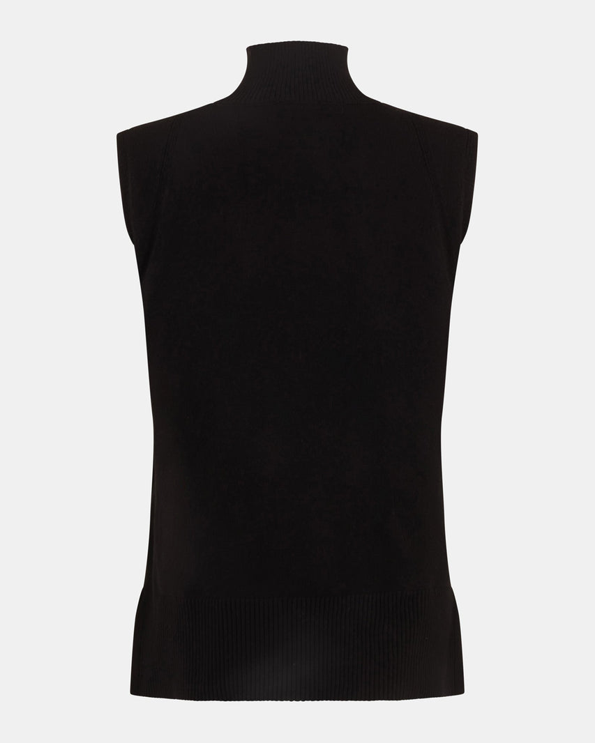 NATHALIE MOCK NECK TOP BLACK - Clothing - Steve Madden Canada