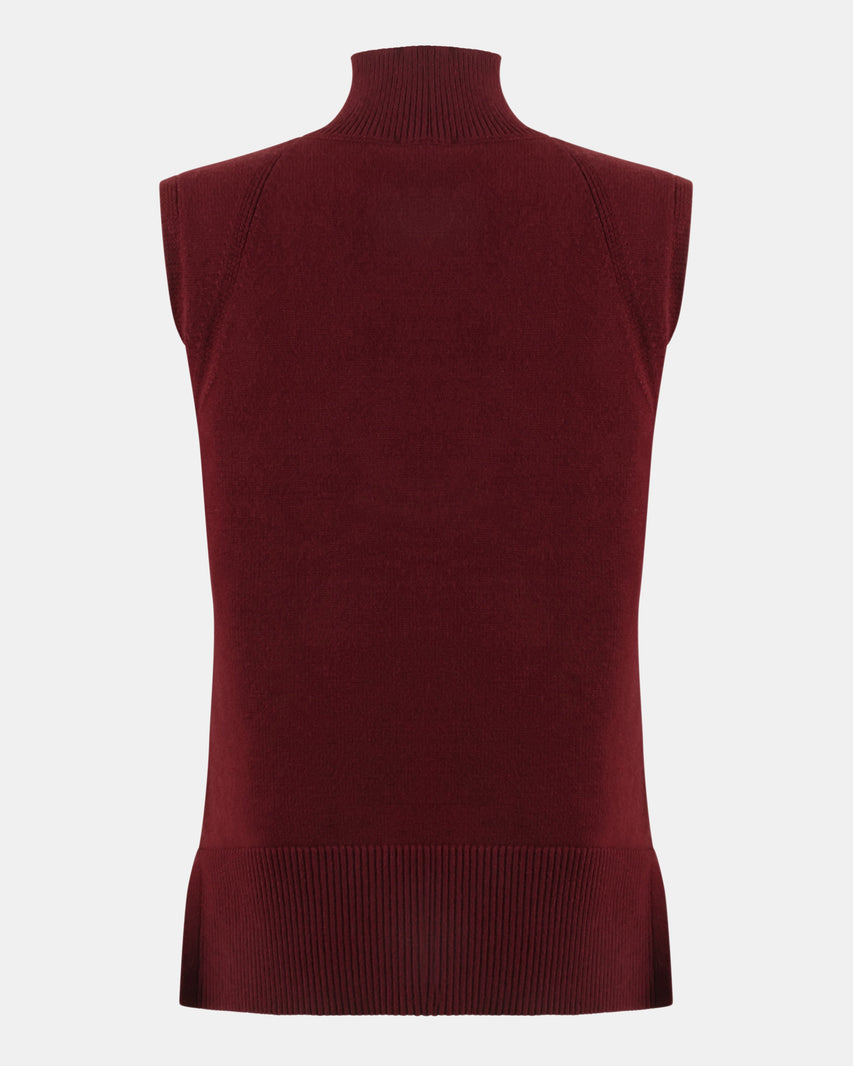 NATHALIE MOCK NECK TOP WINE - Clothing - Steve Madden Canada