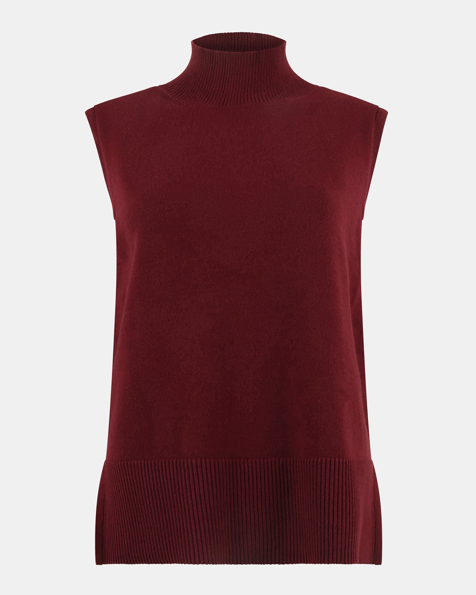 NATHALIE MOCK NECK TOP WINE - Clothing - Steve Madden Canada