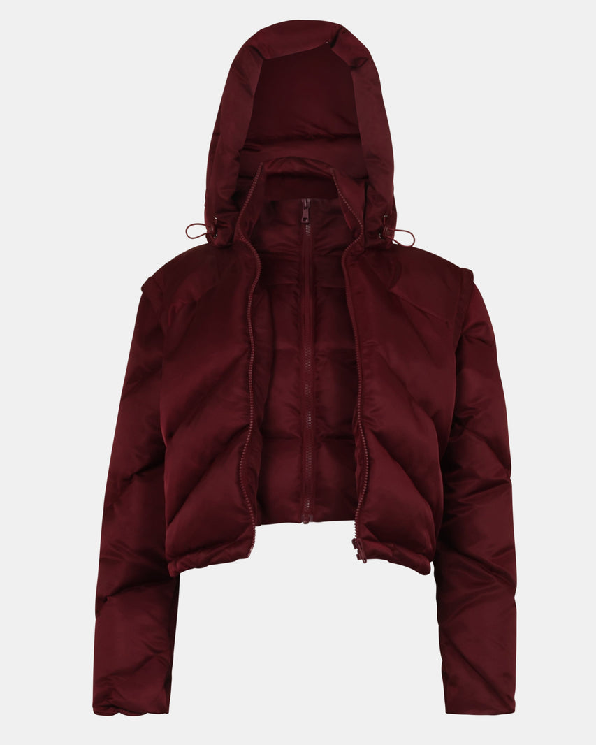 SARA COAT WINE - Clothing - Steve Madden Canada