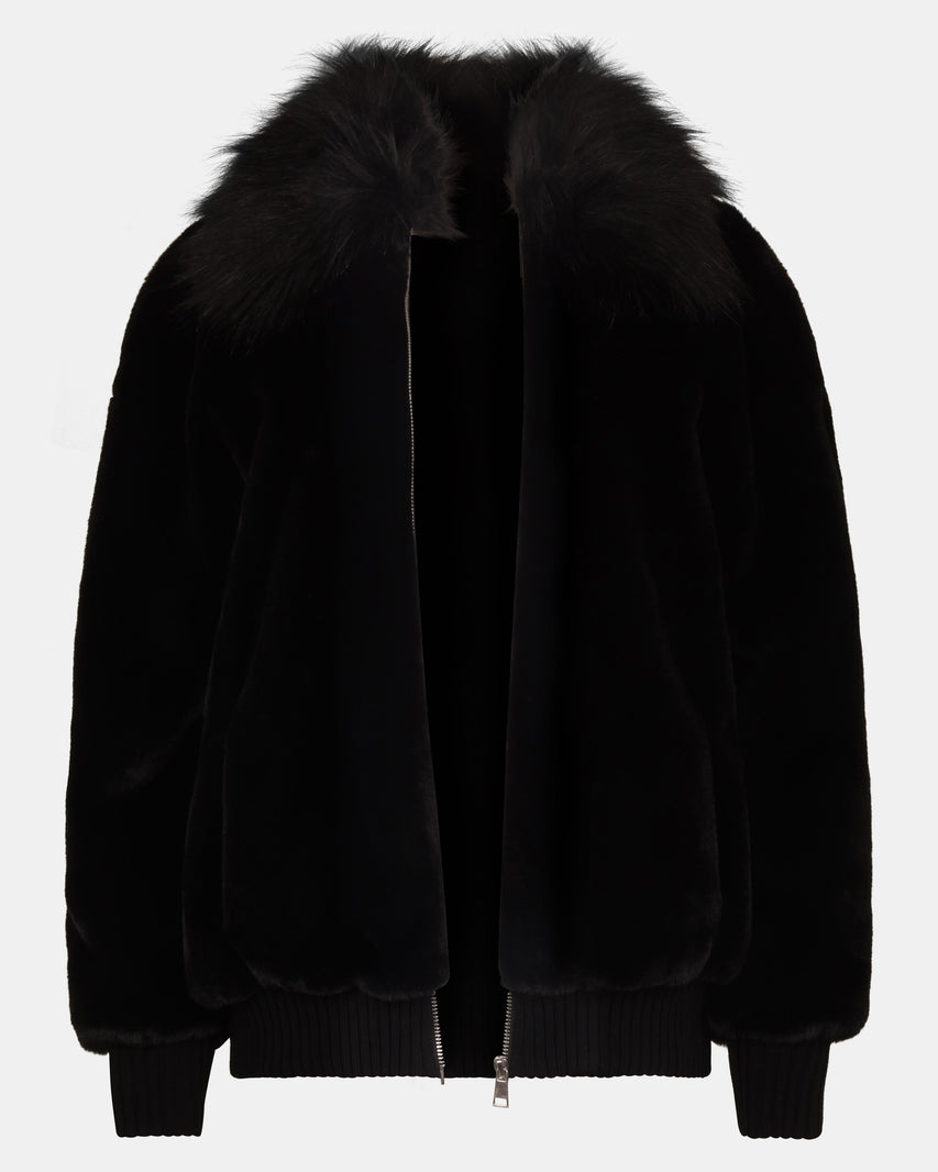 SILVIA COAT BLACK - Clothing - Steve Madden Canada