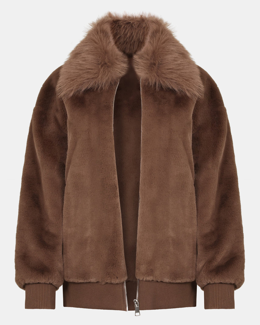 SILVIA COAT MOCHA - Clothing - Steve Madden Canada
