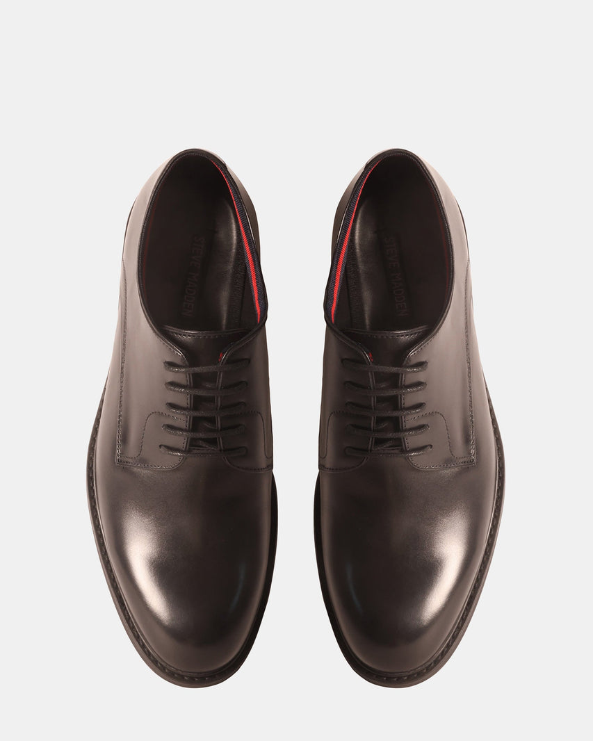 ESTEVIO BLACK LEATHER - Men's Shoes - Steve Madden Canada