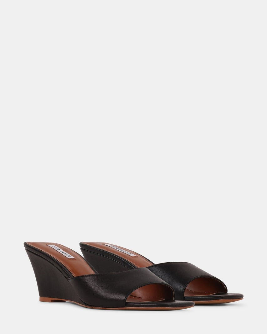 SELESTE BLACK LEATHER - Women's Shoes - Steve Madden Canada