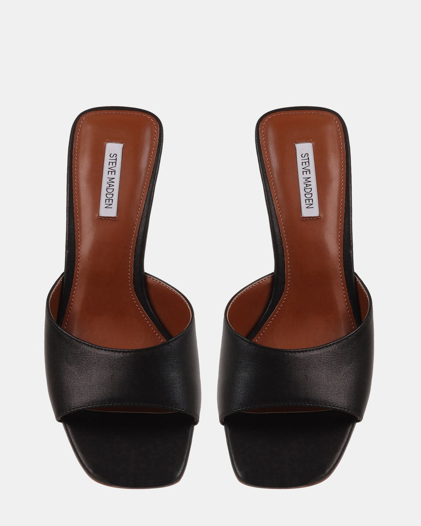 SELESTE BLACK LEATHER - Women's Shoes - Steve Madden Canada