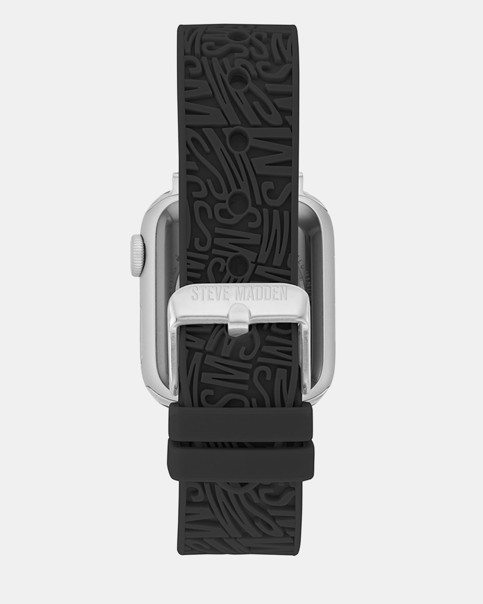 Apple Watch® RUBBER LOGO BAND 38/40/41MM BLACK - Jewelry - Steve Madden Canada
