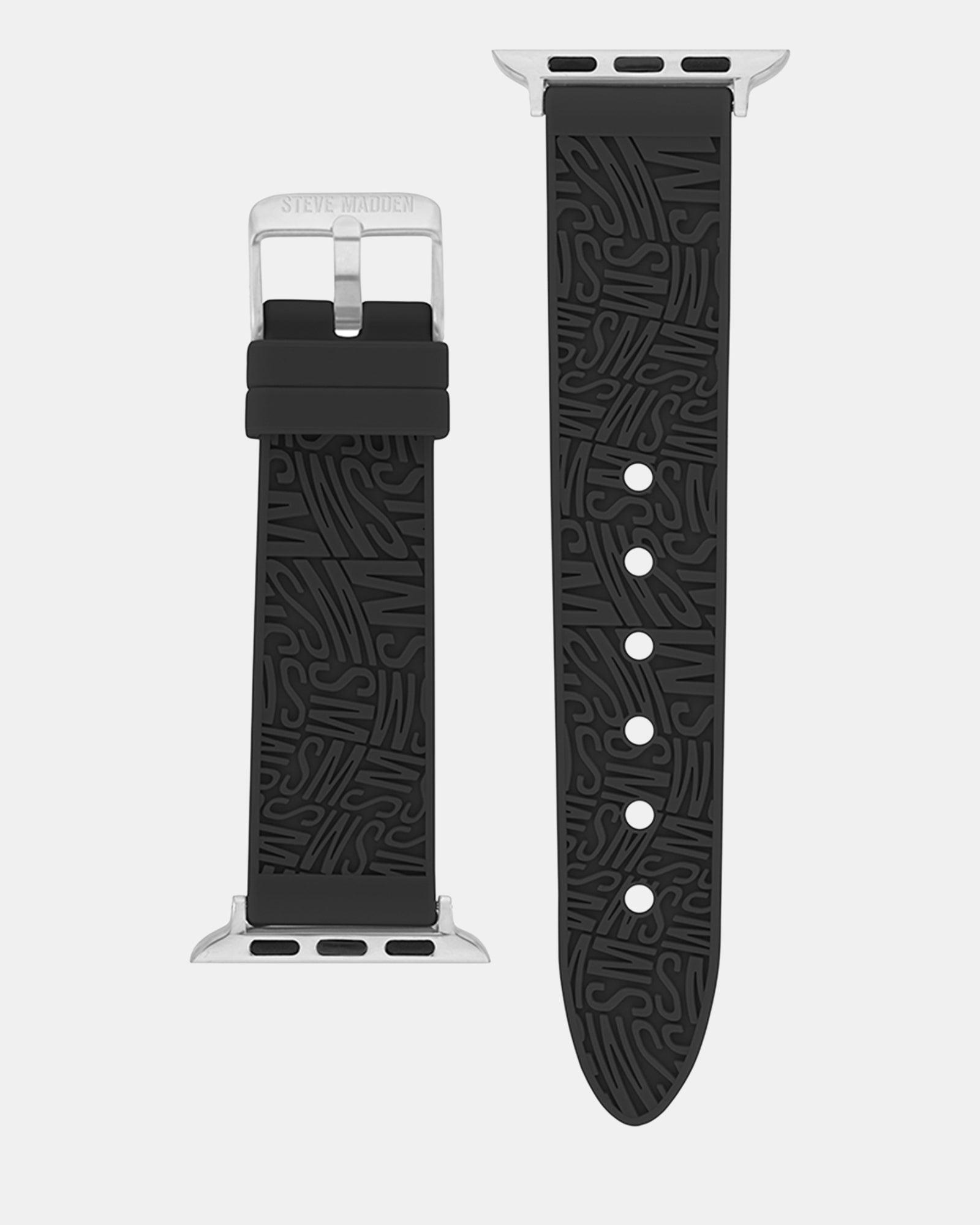 Apple Watch® RUBBER LOGO BAND 38/40/41MM BLACK - Jewelry - Steve Madden Canada