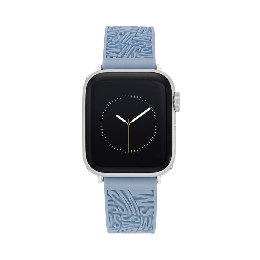 Apple Watch® RUBBER LOGO BAND 38/40/41MM BLUE - Jewelry - Steve Madden Canada