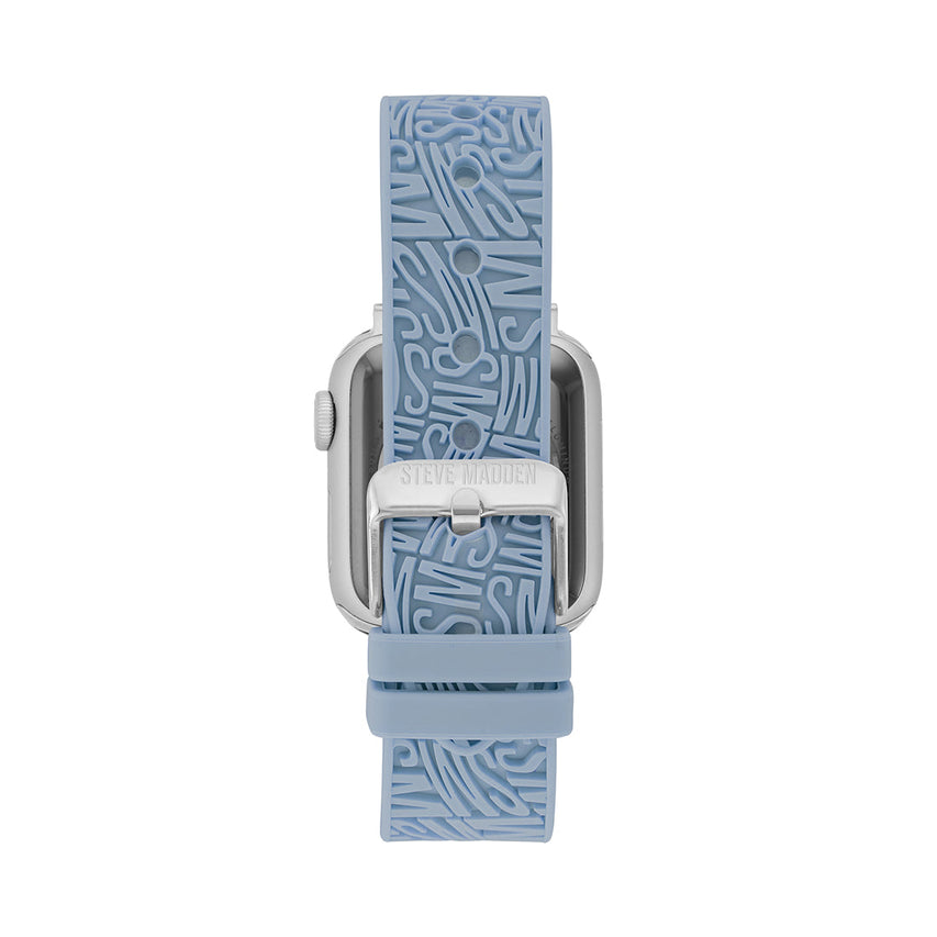 Apple Watch® RUBBER LOGO BAND 38/40/41MM BLUE - Jewelry - Steve Madden Canada