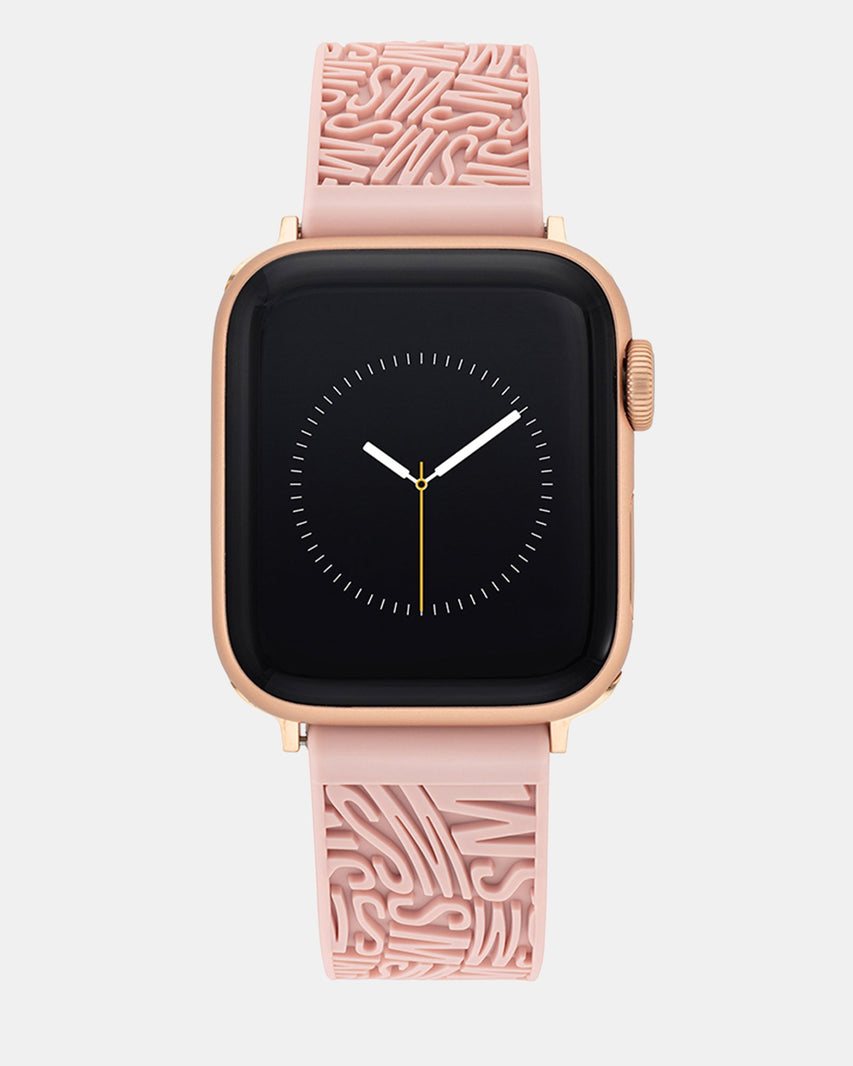Apple Watch® RUBBER LOGO BAND 38/40/41MM PINK - Jewelry - Steve Madden Canada