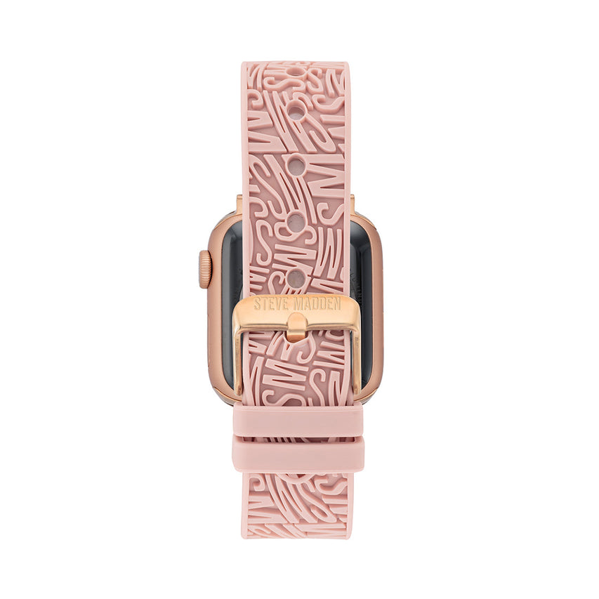 Apple Watch® RUBBER LOGO BAND 42/44/45MM PINK - Jewelry - Steve Madden Canada