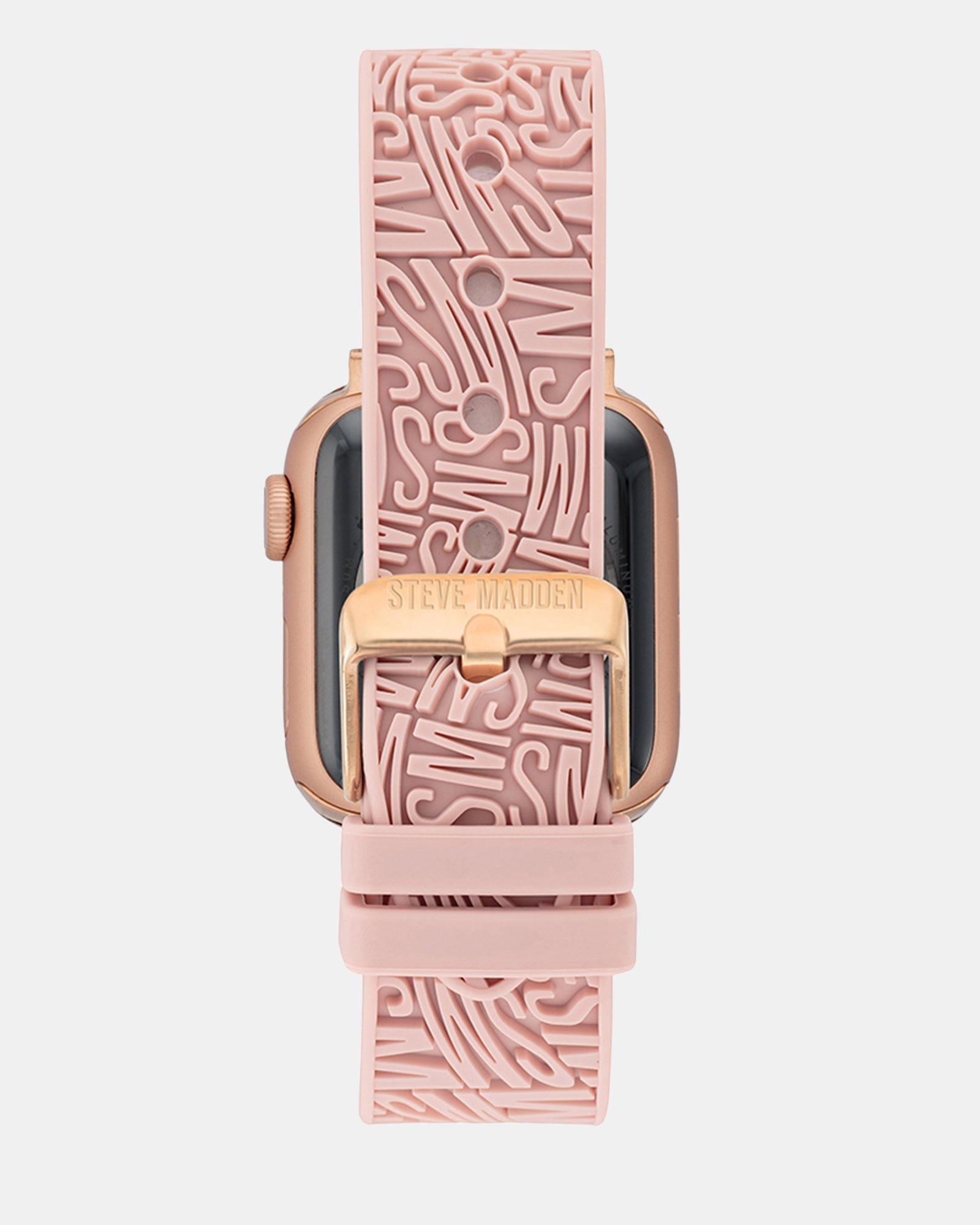 Apple Watch® RUBBER LOGO BAND 38/40/41MM PINK - Jewelry - Steve Madden Canada