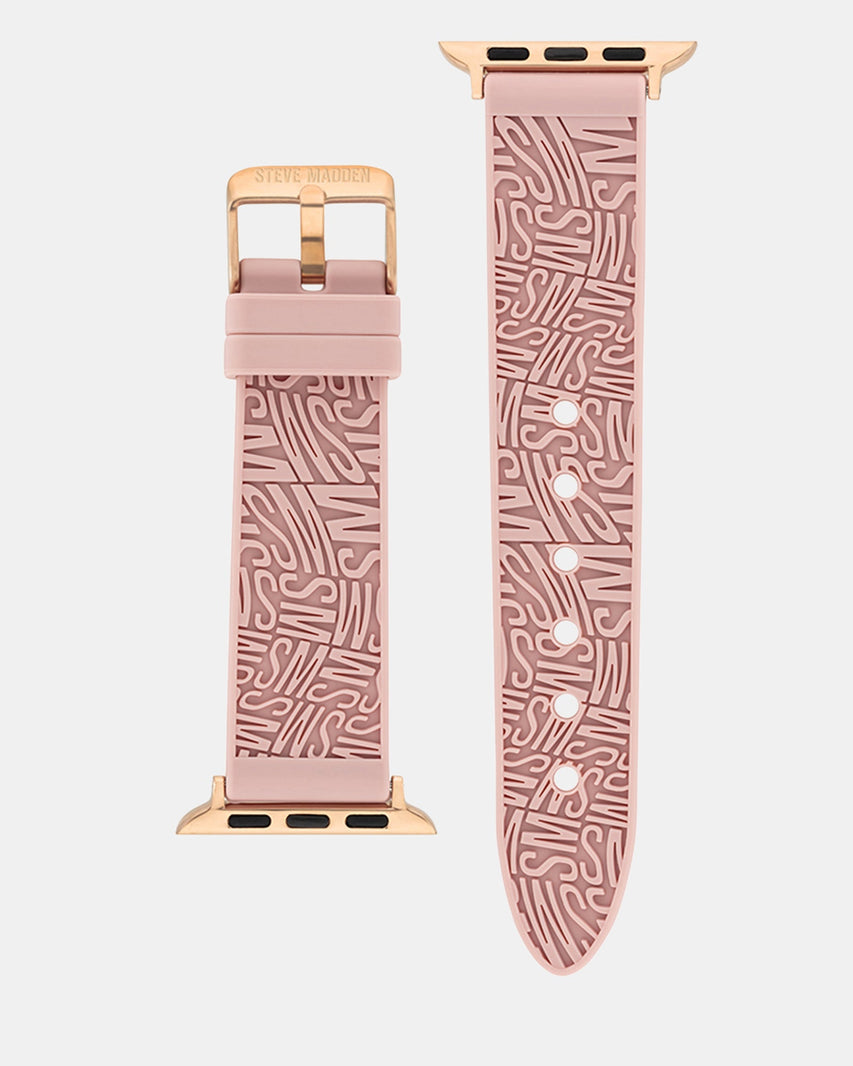 Apple Watch® RUBBER LOGO BAND 38/40/41MM PINK - Jewelry - Steve Madden Canada