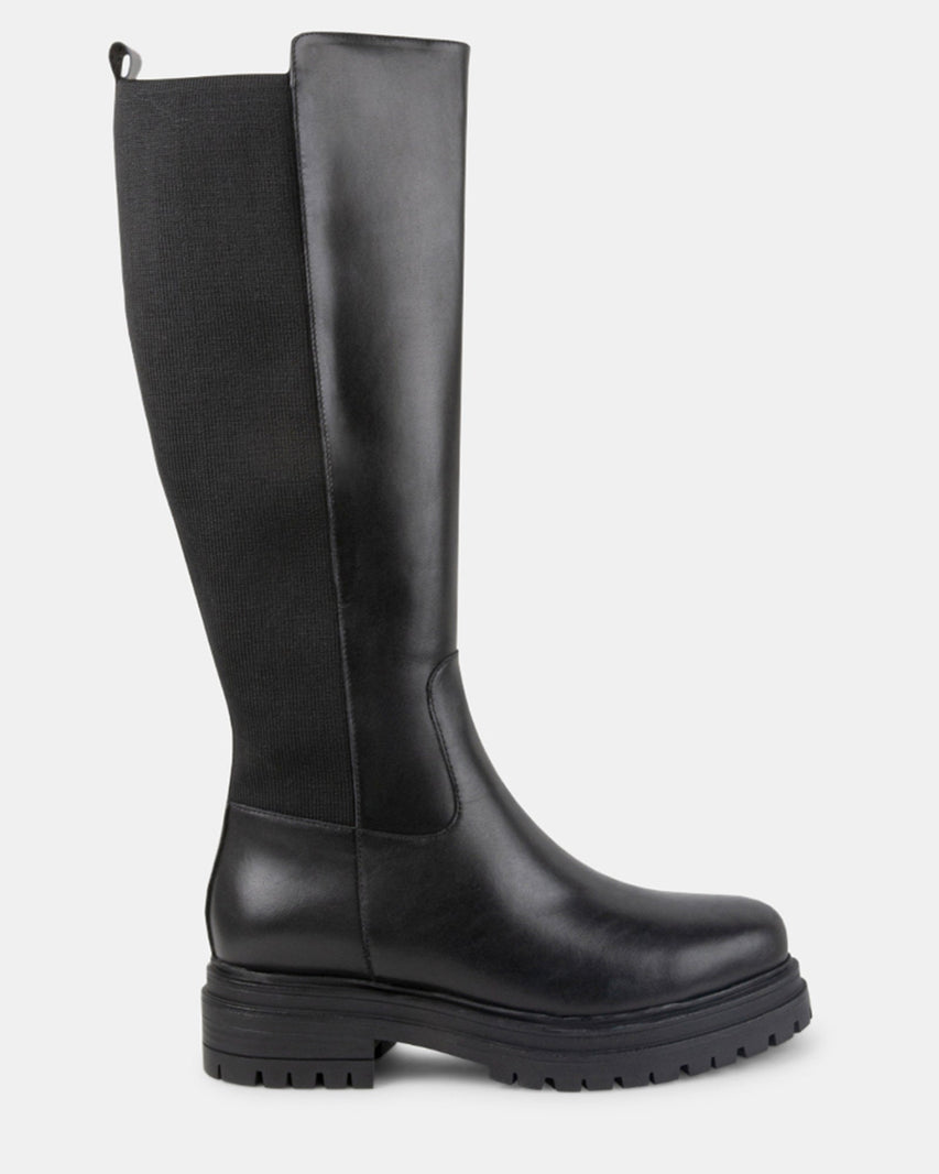 CINDY BLACK LEATHER - Women's Shoes - Steve Madden Canada