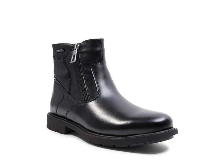 SLIDE WATERPROOF BLACK LEATHER - Shoes - Steve Madden Canada