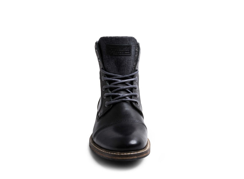 BARRIKF BLACK LEATHER - Shoes - Steve Madden Canada
