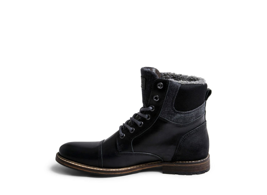 BARRIKF BLACK LEATHER - Shoes - Steve Madden Canada