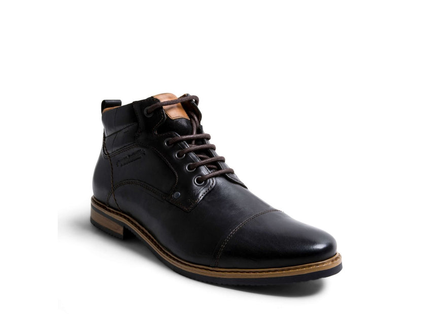 MLEONARD BLACK LEATHER - Shoes - Steve Madden Canada