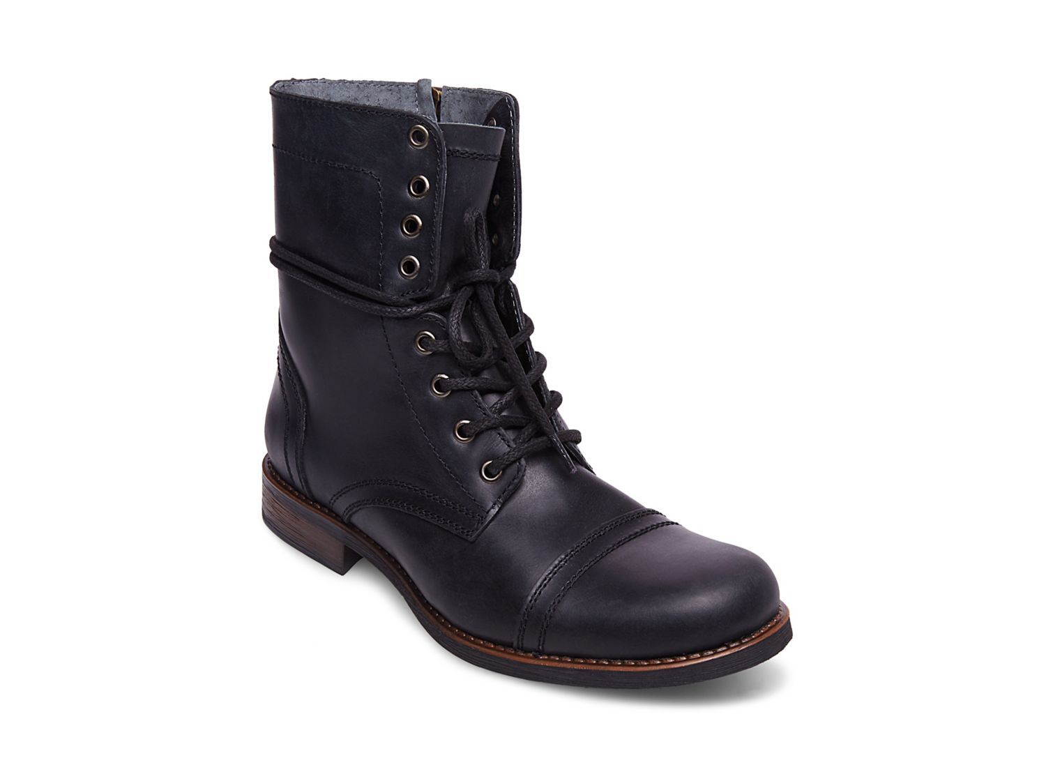 TROOPAH-C BLACK LEATHER - Shoes - Steve Madden Canada