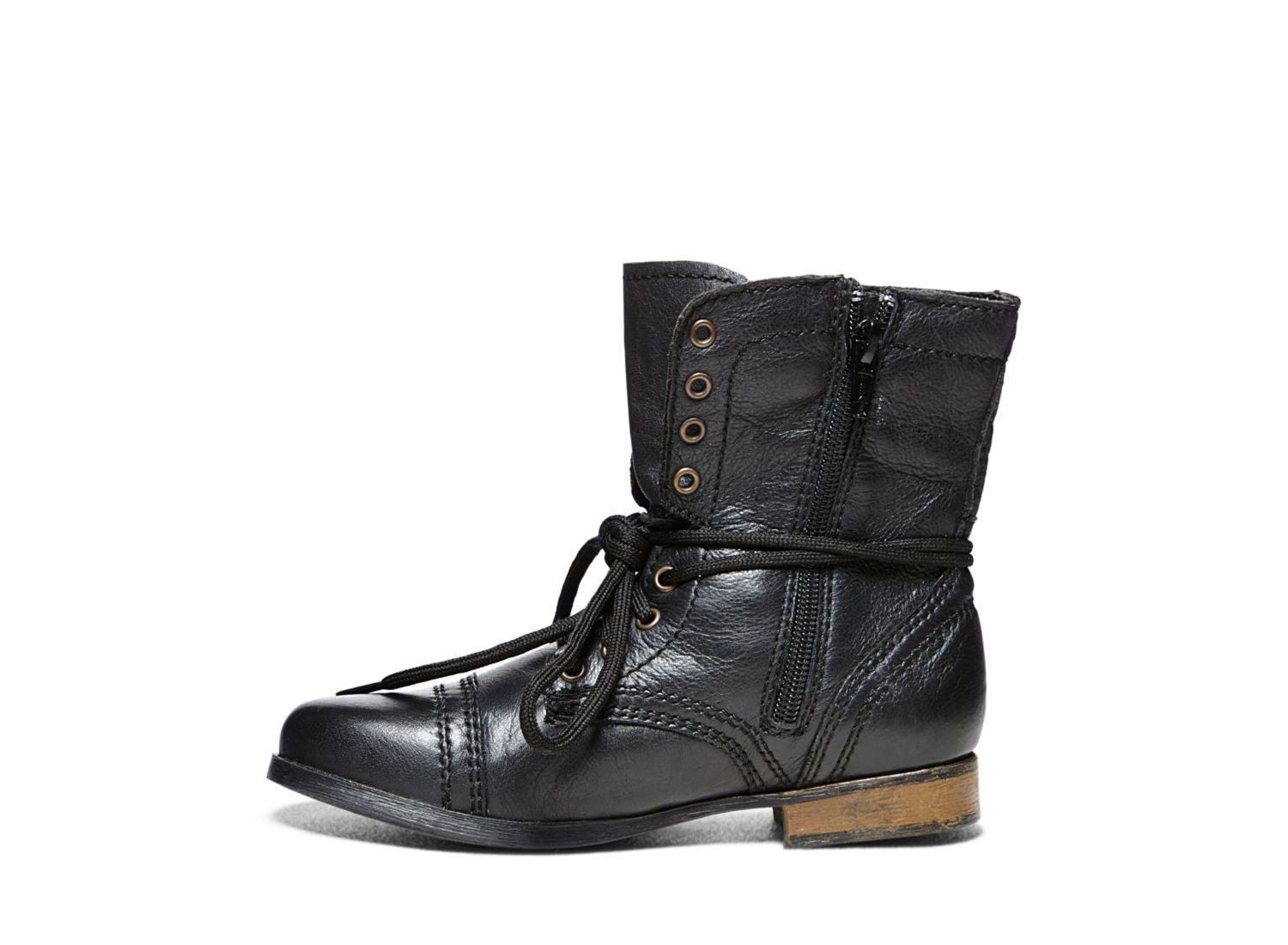 JTROOPA BLACK LEATHER - Shoes - Steve Madden Canada