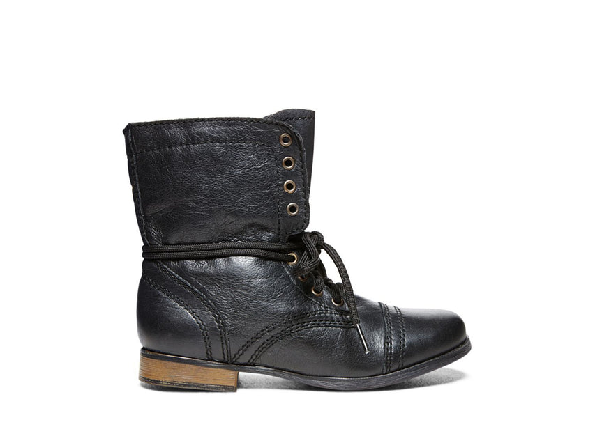 JTROOPA BLACK LEATHER - Shoes - Steve Madden Canada