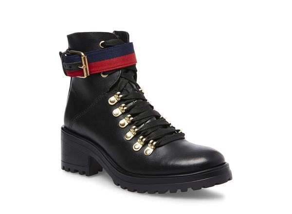 GEORGIANA BLACK LEATHER - Shoes - Steve Madden Canada